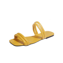 Fashion Women Sandals Flat Heel Two-in-One Strap Slipper Summer Slides Home Beach Casual Shoes